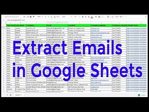 How to Extract Emails in Google Sheets | Google Sheets Tutorial to Extract Emails