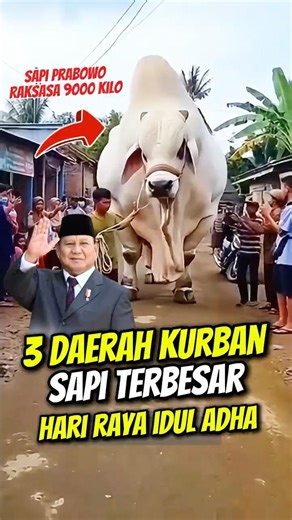 SAPI KURBAN RAKSASA JUMBO PRABOWO INDONESIA HARI RAYA IDUL ADHA QURBAN BESAR #shortvideo #shorts