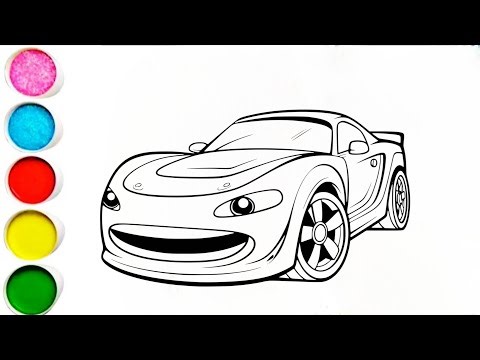 Cute Vintage Car Drawing, Painting and Coloring for Kids and Toddlers_ Kids