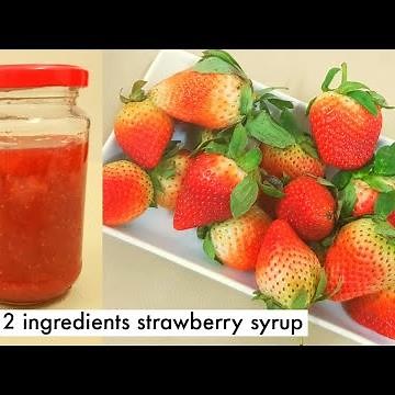 Homemade Strawberry Syrup | 2 ingredients strawberry syrup | Strawberry Crush