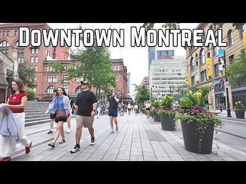 Walking Tour of Downtown Montreal 4K - Urban Vibes & Local Life [4K]