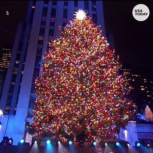 54K views · 131 reactions | 3...2....1....Here's the grand reveal of Rockefeller Center's Christmas tree! | USA TODAY Video | Facebook