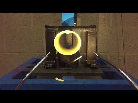 Impact test on PVC-U pipe segments by Kiwa Technology