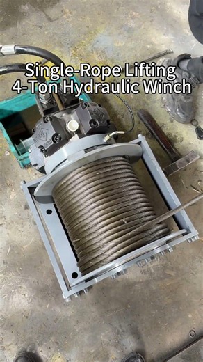 4-ton single-rope hydraulic winch for heavy-duty lifting applications！#hydraulicwinch #liftingwinch
