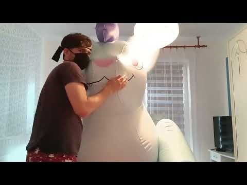 Inflatable Bunny Fox ride and cuddle