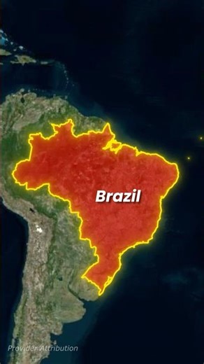 INSANE! How MASSIVE is Brazil ACTUALLY? 🤯🇧🇷 #brazil #geography #travelshorts