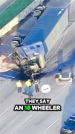 Semi truck flipped onto a car #truck #car #flip