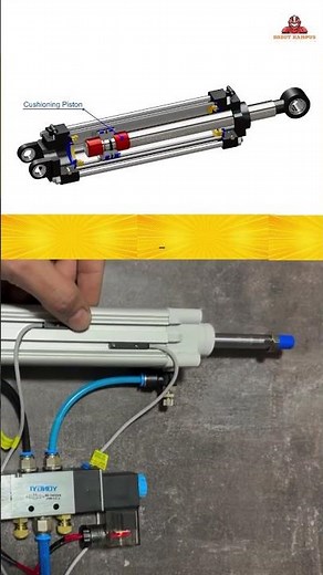 How a pneumatic cylinder works? 🤔 In this short