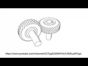 Crossed helical gear animation