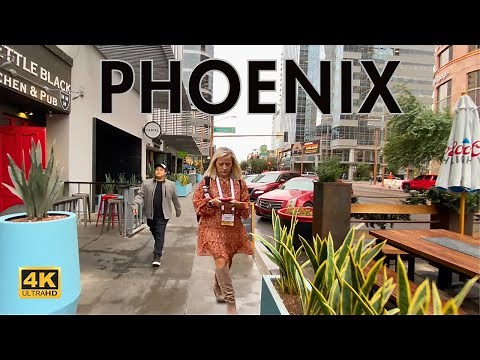 DOWNTOWN PHOENIX ARIZONA AUTUMN 4K WALKING TOUR