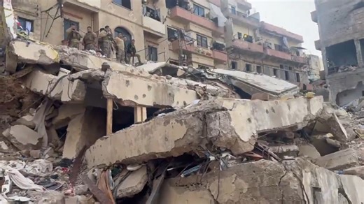 Residential building collapses in Bab al-Tabbaneh area in Tripoli, Lebanon