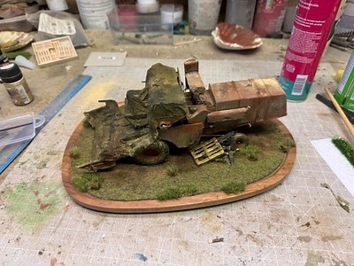 1/32 farm vehicles. Combine display/diorama weathered Britains universal hobbies  | eBay UK