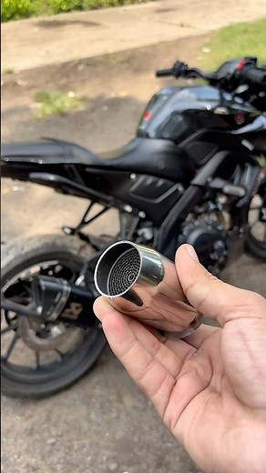 DB Killer in bike exhaust to reduce sound i#catalyticconverter #exhaust #brakebooster #mt