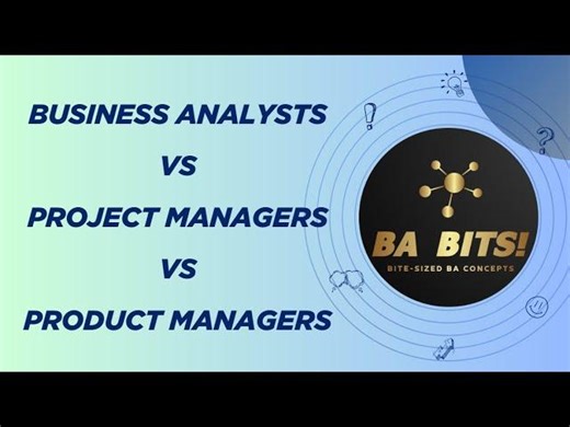Business Analyst vs. Project Manager vs. Product Manager - Who does what? | #businessanalysiscareer | BA Bits
