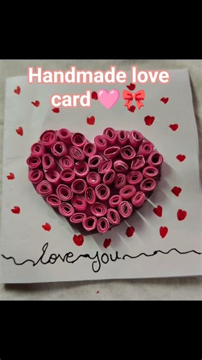 Handmade Love Card ❤️ Made with Paper & Feelings#shortcontent #shortvideo #newpost #lovecard#DIYcard