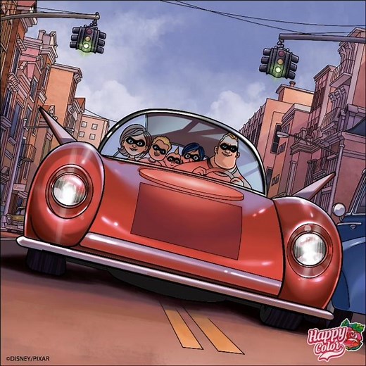 Happy Color Speedpaint: The Incredibles (2004)