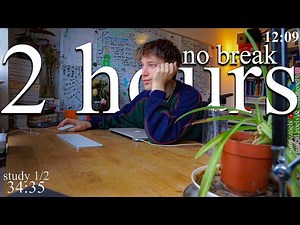 LIVE | 2-HOUR study with me WITHOUT BREAKS 📚⛈️ rain & thunder sounds