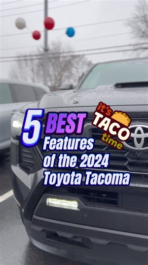 The Five best features of the 2024 Toyota Tacoma. 1.) Digital rear-view mirror 2.) Hidden charging ports in truck bed 3.) Removable JBL Bluetooth speaker 4.) Automatic tailgate 5.) Hidden storage compartment Truck featured: 2024 Toyota Tacoma TRD Sport | MSRP $52,705.00 Which feature is your favorite? • • #toyotausa #toyotatacoma #tacoma #trucks #trd #trdsport #yota #yotamafia #yotagang #trdsport #toyotatrucks #toyotafamily #offroadtrucks | AutoFair Toyota of Tewksbury
