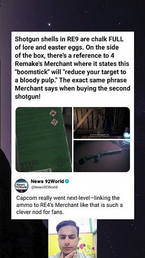 RE9 Shotgun Shells Packed with Lore — Easter Egg References 4 Remake’s Merchant Dialogue