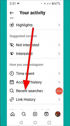 How To See Recent Search History on Instagram #instagram #search #viralvideo #viralreels #viralshort