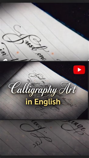 how to write English in calligraphy art easy #englishfacts #english #calligraphyshorts