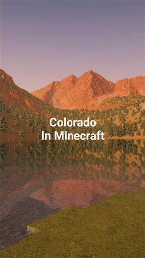 The Maroon Bells look impressive with this shader #minecraft #minecraftbuilds #minecraftmountain