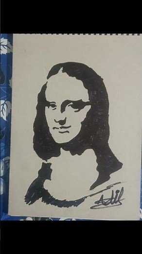 easy step Mona Lisa painting #monalisa #sketch #viral #art #subscribe #drawing #best #youtubeshorts