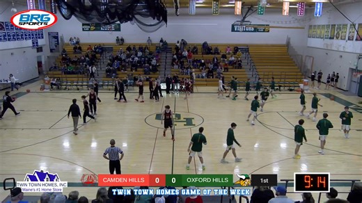 It's another Twin Town Homes Game of the week as Oxford Hills Boys Basketball Host Camden Hills at January 8th 7pm. Watch on brgsports.me | BRG Sports
