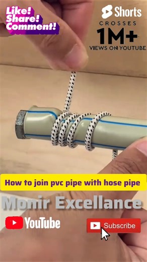 how to join pvc pipe to hose pipe✅️join tips #shorts #viral #trending #youtubeshorts #viralvideo