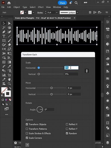 Adobe Illustrator 2026 – Tips for Drawing vector Sound Waves #ducthangds