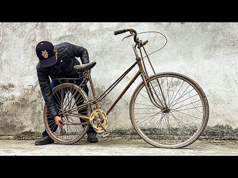 Full Restoration and Upgrade 40 Years Old Ruined Classic Bicycle // Old Bicycle Restoration Project