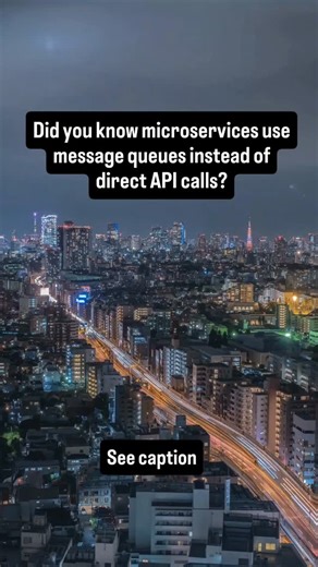 Software Engineer on Instagram: "🚀 Why do microservices use message queues instead of direct calls? 👉 Short answer Microservices do not always need message queues. They use message queues when direct calls start causing reliability, scaling, or failure issues. 🔹 Direct calls (REST / HTTP) In a direct call, Service A calls Service B and waits. If Service B is slow, overloaded, or down: • Service A also waits ⏳ • Requests pile up 📉 • Failures propagate to other services ⚠️ This is synchronous,