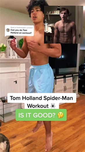 Reply to @frankiemadd this workout will definitely get you shredded…🔥😅 #CelebrityWorkout #SpiderManWorkout #SpiderMan #TomHolland #WorkoutTips #FitnessRoutine