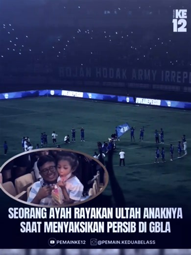Romantisme Ayah Bobotoh Rayakan Ultah di Pertandingan Persib