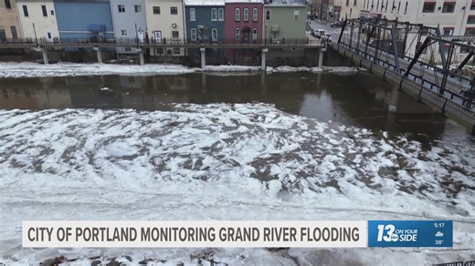 City of Portland monitoring Grand River water levels after minor flooding