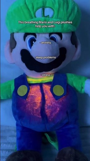 Mario and Luigi breathing plush helps with anxiety, stress, sleep problems and overthinking ❤️‍🩹