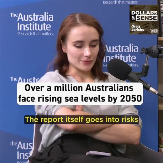 The Climate Risk Assessment report predicts 1.5 million Australians will be affected by sea level rise within 25 years. The length of the average mortgage? 30 years. Chief Economist Greg Jericho unpacks how the report predicts climate change will affect the Australian economy. Listen here, or wherever you listen to podcasts ⤵️ https://australiainstitute.org.au/news/category/podcasts/dollars-sense/