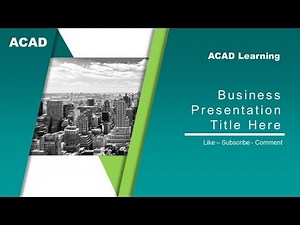 How To Design Animated Creative Title Slide for Business Presentation 🔥 Presentation Cover Page 🔥