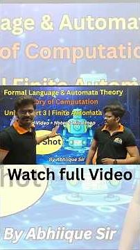Formal Language & Automata Theory | Unit 1 Trailer | V2Edduverse | Abhiique Sir
