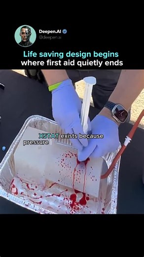 AI. Tech. The next evolution. on Instagram: "Most emergency care is built around surface problems.�This device was designed for the moments when pressure alone fails. XSTAT approaches bleeding as an internal systems problem, not a wound to cover. By expanding inside the injury, it buys time when seconds decide outcomes. Originally built for battlefield trauma, it’s now used in civilian emergencies for the same reason. Severe bleeding doesn’t wait! This moment matters because lifesaving design is