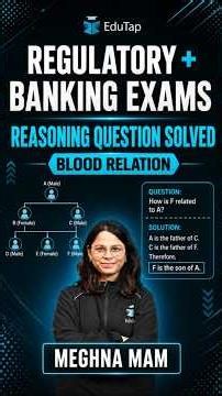 Blood Relation Reasoning Question for Regulatory Bodies & Banking Exams 2026-27