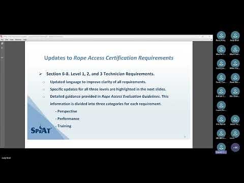 Summary of Updates to SPRAT Rope Access Certification Requirements