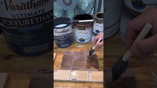 Differences in 3 types of interior polyurethanes #woodworking #polyurethane