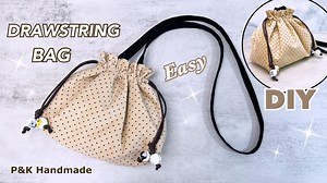 42K views · 109 reactions | Sewing Ideas Cute Drawstring Bag! How to make drawstring bag ,sewing tutorial step by step | P&K Handmade #sewing #diy #handmade #diybag #sewingideas #sewingtips #sewingprojects #sewingtutorial #drawstringbag #สอนเย็บกระเป๋าผ้า #เย็บผ้า #วิธีเย็บกระเป๋าผ้า | P&K Handmade | Facebook