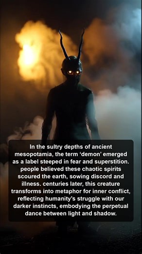 Explore the origins of demons in Mesopotamia, reflecting humanity's battle with inner darkness and showcasing the eternal struggle between light and shadow throughout history. | Occult Frequency