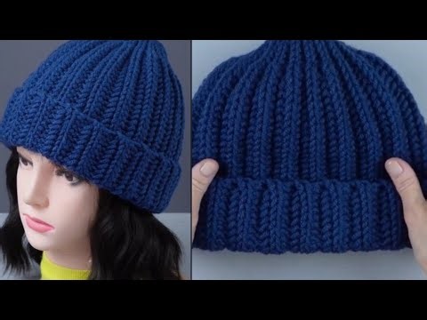 Easy Crochet Ribbed Beanie/hat Tutorial for Beginners
