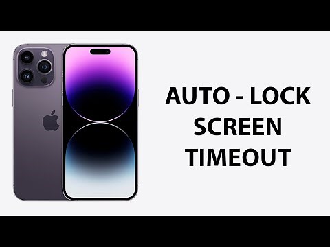 How To Adjust The Auto Lock Screen Timeout Period On iPhone 14 / iPhone 14 Pro