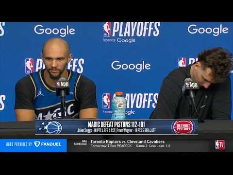 Postgame Interview | Jalen Suggs and Franz Wagner after No. 1 Pistons stunned by No. 8 Magic