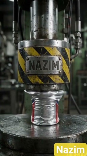 Hydraulic Press vs Soda Can 😱 Insane Satisfying Crush | #hydraulicpress #sodacan #cancruch#shorts