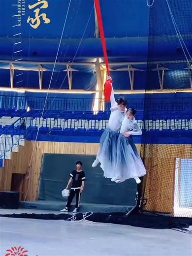 纷纷飞花如梦如幻，每一帧画面都是汗水换来的。#余家杂技 #妙冉 #台上一分钟台下十年功 #非遗 #舞出精彩 #金妙组合 #kimdieu #jindo